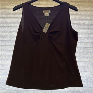Talbots Elegant Brown Sleeveless Top